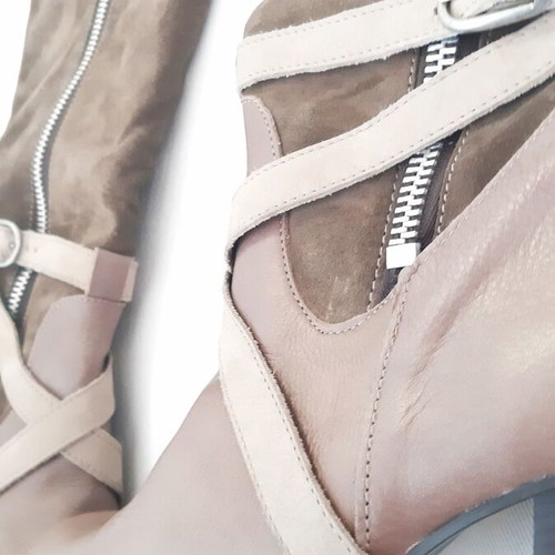 Bates boots new, leather brown and beige, size 40