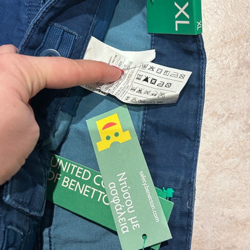 Benetton cotton pants for boy 10-11 years new, blue