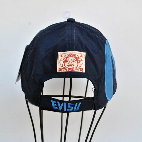 Vintage blue embroidered Evisu cap, unbranded