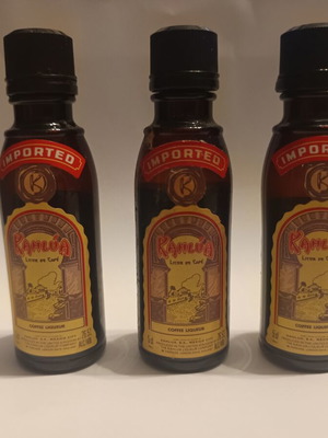Kahlua liqueur miniatures, pack of 3, 50ml plastic bottles