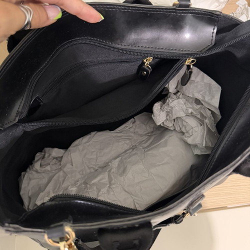 FRNC black shopper bag, shoulder style