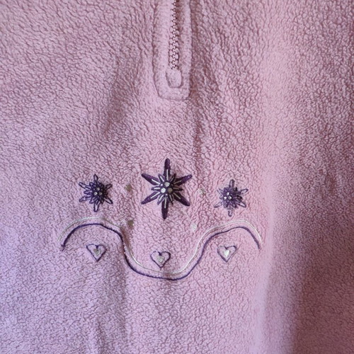 Vintage fleece pullover True Fashion pink size XL like new