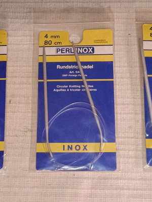 Set of 3 inox knitting needles 3-4-4.5mm 80cm new