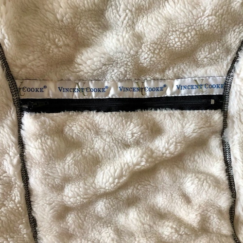 White Teddy Ski Vest Vincent Cooke like new, white, size M