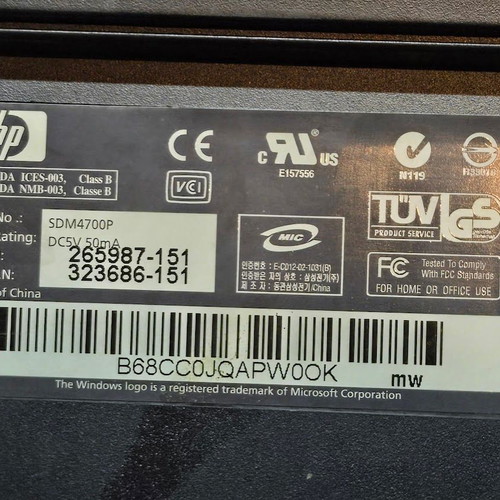 HP Compaq SDM4700P keyboard used with Greek characters and PS/2 connection