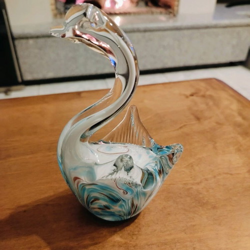 Murano decorative swans new in excellent condition