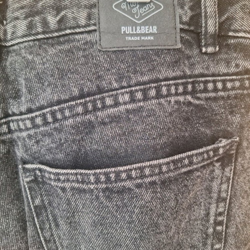 Pull & Bear mom jeans used, size M 38, black