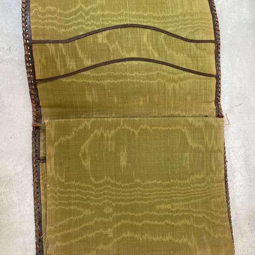 Vintage leather diary or document folder used