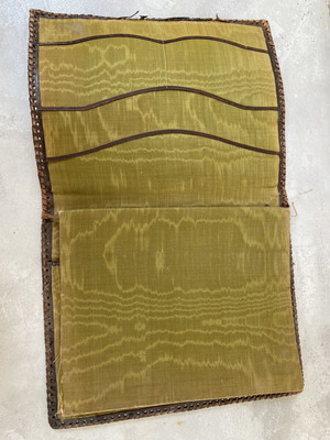 Vintage leather diary or document folder used