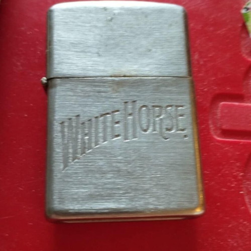 White Horse lighter used collectible vintage American tobacco