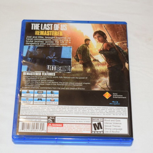 The Last of Us Remastered PS4 game