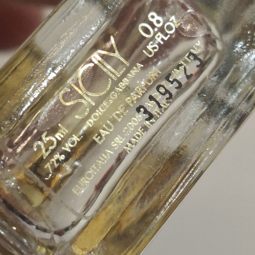 Dolce & Gabbana Sicily Eau de Parfum 25ml used, vintage 2003