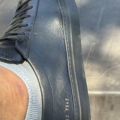 Common Projects Black Leather Sneakers EU 42 Unworn