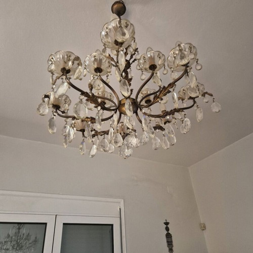Vintage crystal chandeliers like new, set of 3 pieces