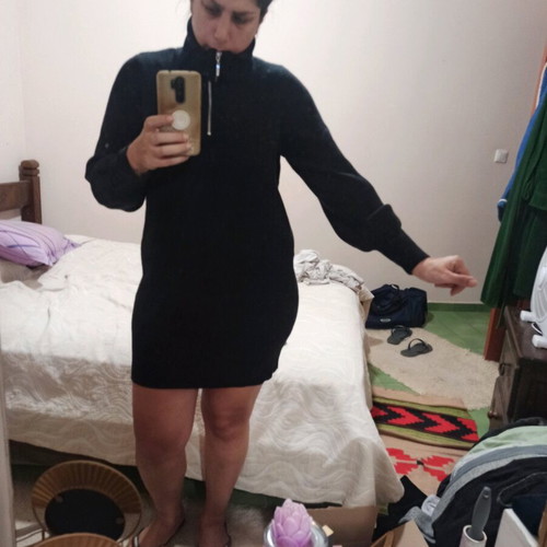 Yas sweater style dress new, black, size Large