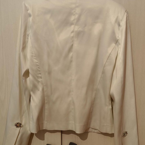 ZIC ZAC white satin jacket used, size S