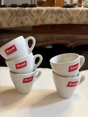 Κούπες Buondi espresso καινούργιες, σετ 5 για ελληνικό καφέ