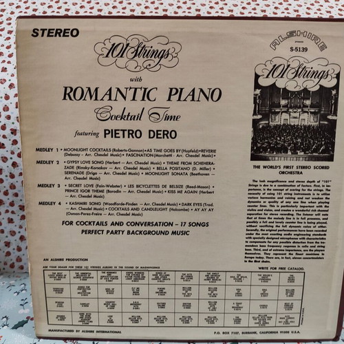 101 Strings Featuring Pietro Dero vinyl record used