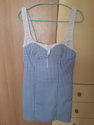 Zara dress size S, white and blue
