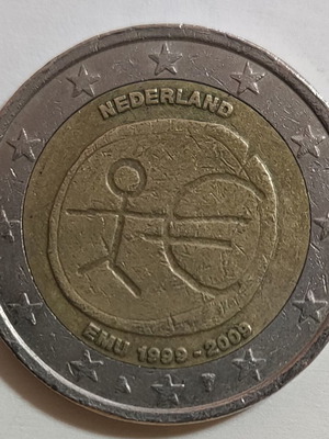 Netherlands 2009 commemorative 2€ coin used, EMU 1999–2009