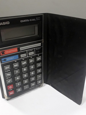 Casio Data-Call 50 calculator used with case