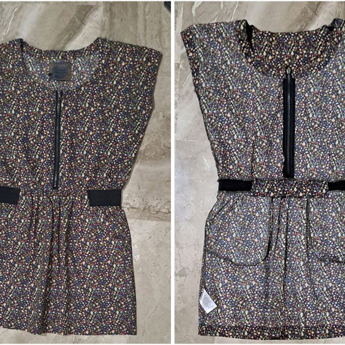 Vintage women's short dress like new, multicolored, size M