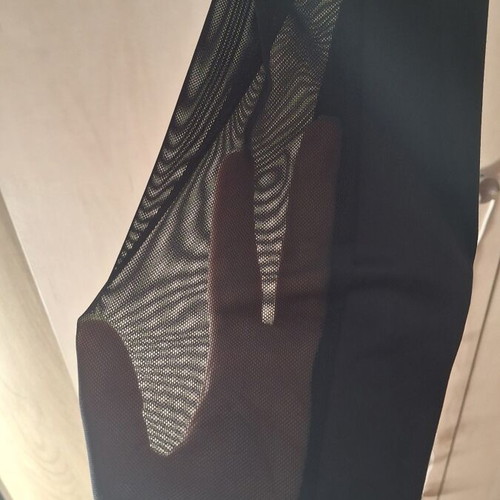 Sports leggings with transparent details, black, size medium, like new