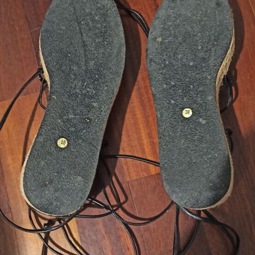 Komis & Komis women's platform sandals like new, size 38, black and beige
