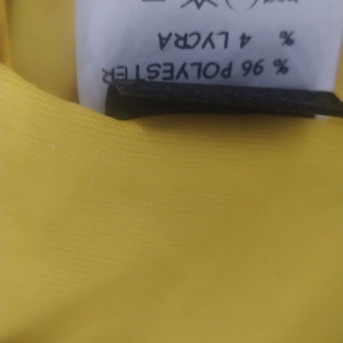Evening dress like new with black sequins and yellow fabric