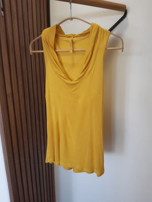 Karen Millen mustard yellow tank top