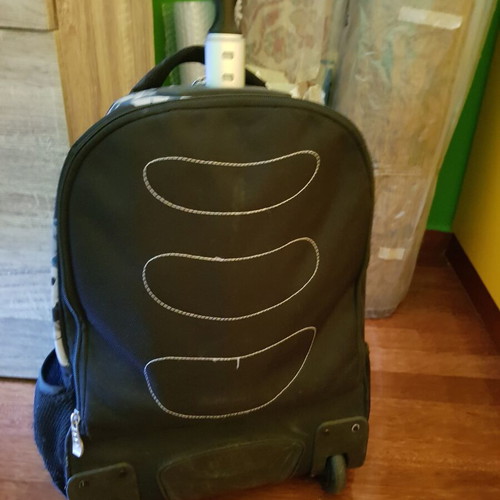 No Fear school trolley backpack used with 3 compartments