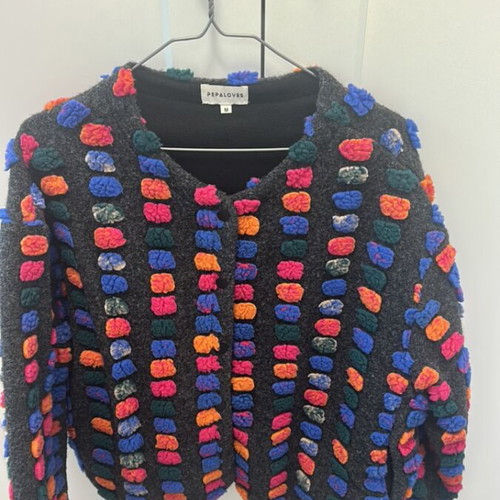 Pepaloves fleece jacket medium, like new, multicolor