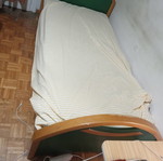 Children's semi-double oak bed with nightstand, no mattress