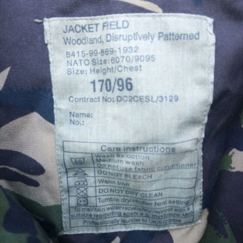 Jacket Field NATO 170/96 like new