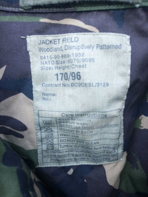 Jacket Field NATO 170/96 like new