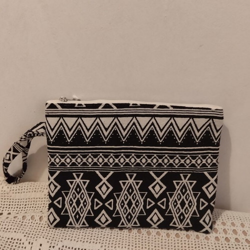 Fabric clutch bag like new, 27x21 cm