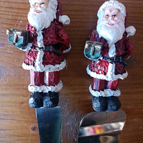 Christmas knife and spatula set vintage stainless steel new