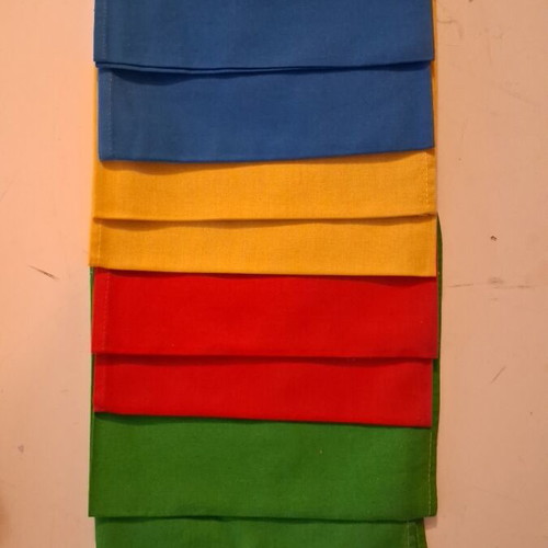 Set of 8 small multicolored towels 33x36 cm