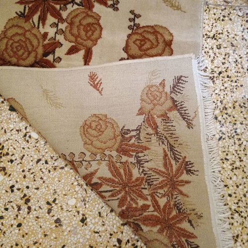 Wool corridor rugs with floral design, set of 3, 150x73 cm