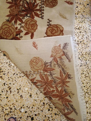 Wool corridor rugs with floral design, set of 3, 150x73 cm