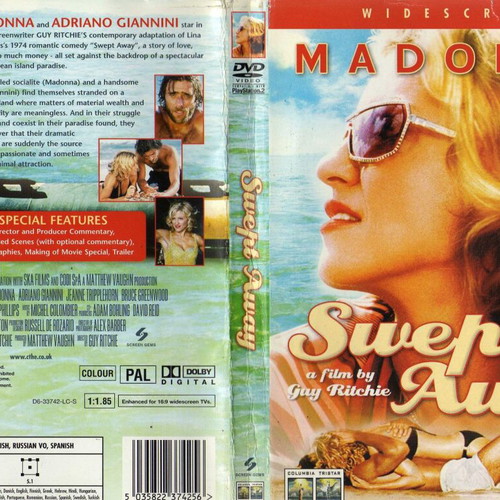 Swept Away DVD, comedy romantic with subtitles