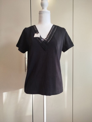 Cotton blouse new, black, size S or M