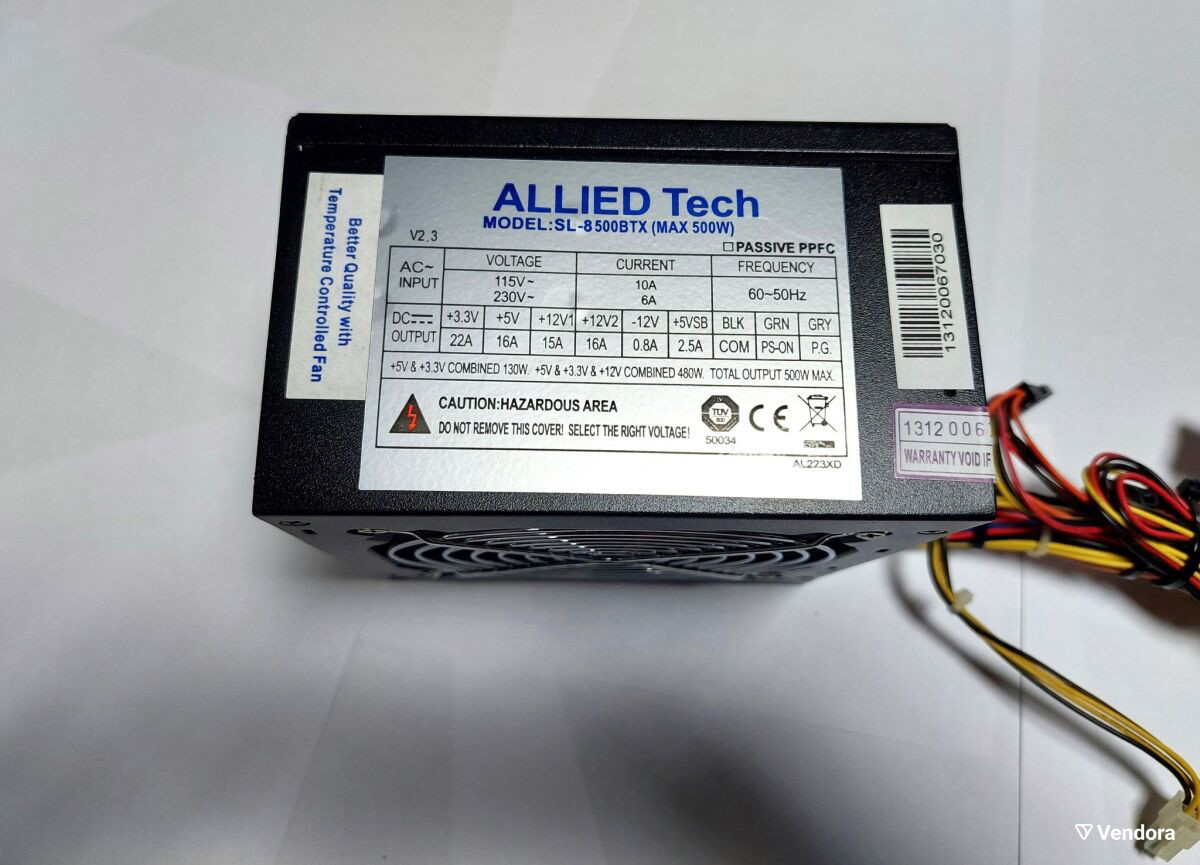 Allied Tech SL-8500BTX 500W ATX power… - € 10,00 - Vendora.cy