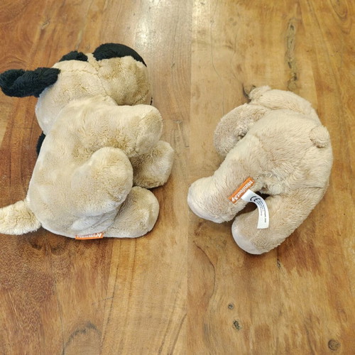 Minifeet plush toys used, set of 2 brown color