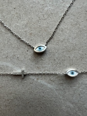 S925 necklace and bracelet set like new, silver