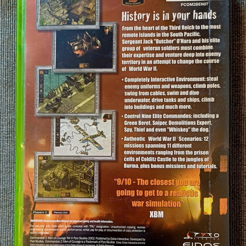 Commandos 2 Men of Courage Xbox game used