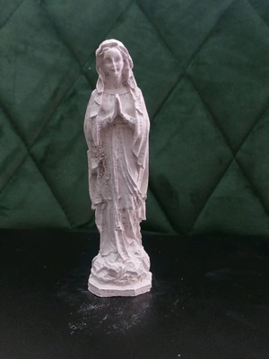 Plaster statue Panagia white new, height 14 cm