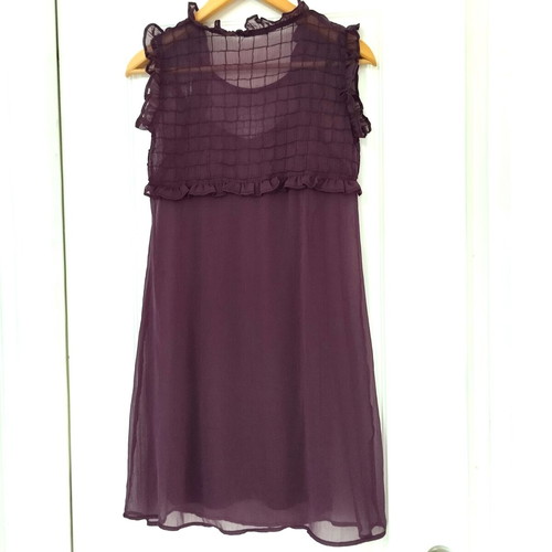 Motivi dress S plum purple elegant layered dress like new