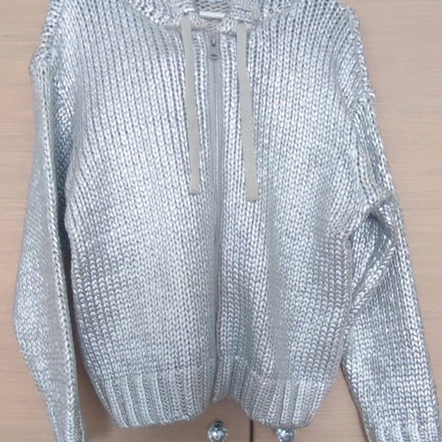Zara jacket silver with hood new, size S