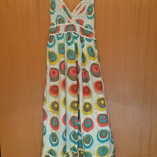 Long summer dress like new, multicolored, size S
